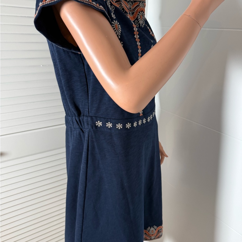 Tory Burch boho-inspired off-the-shoulder A-line dress navy large - Picture 13 of 16